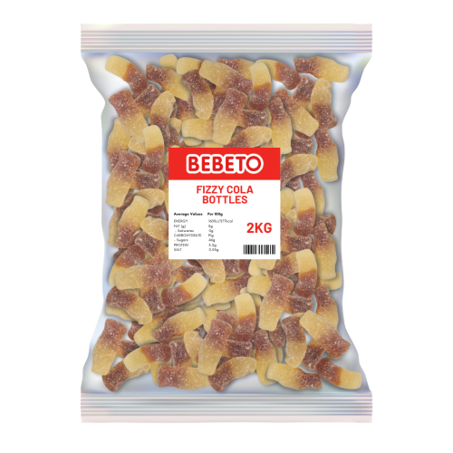 Bebeto Fizzy Cola Bottles 2Kg