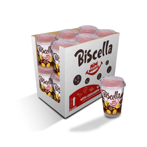 Biscella Chocolate Filled Mini Biscuit 12x125g