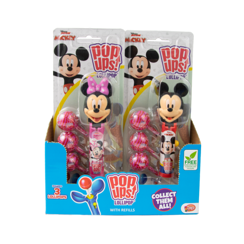Pop Ups Lollipop Blisterpack - Disney Mix 12pcs