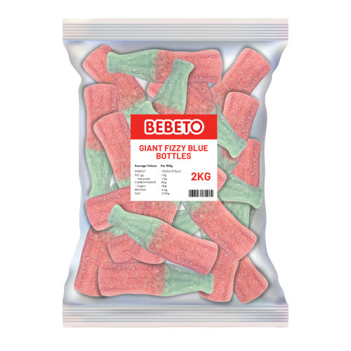 Bebeto Giant Fizzy Blue Bottles 2Kg
