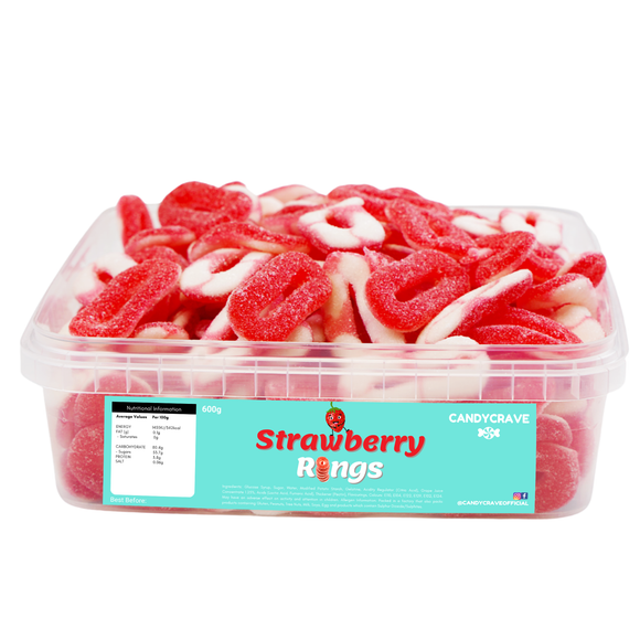 Strawberry Rings Tub 600G