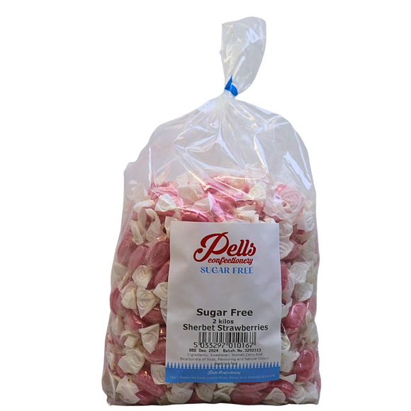 Sugar Free Sherbet Strawberries 2KG (PELLS