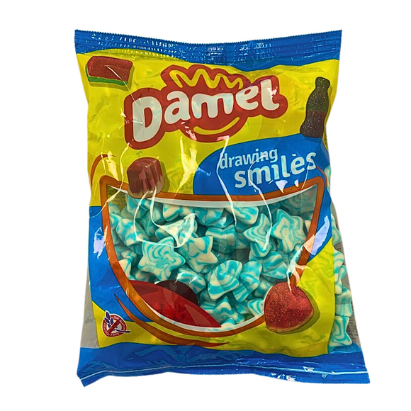 Blue Raspberry Twist Stars (DAMEL) 1KG