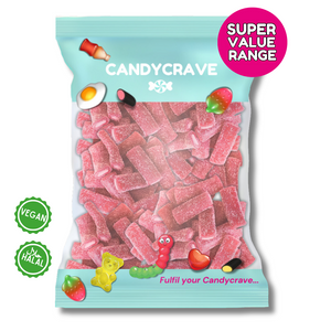 Candycrave Super Value Fizzy Strawberry Pencils 1KG