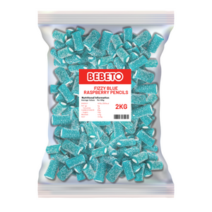 Bebeto Fizzy Blue Raspberry Pencils 2Kg