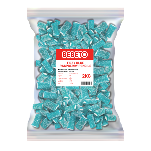 Bebeto Fizzy Blue Raspberry Pencils 2Kg