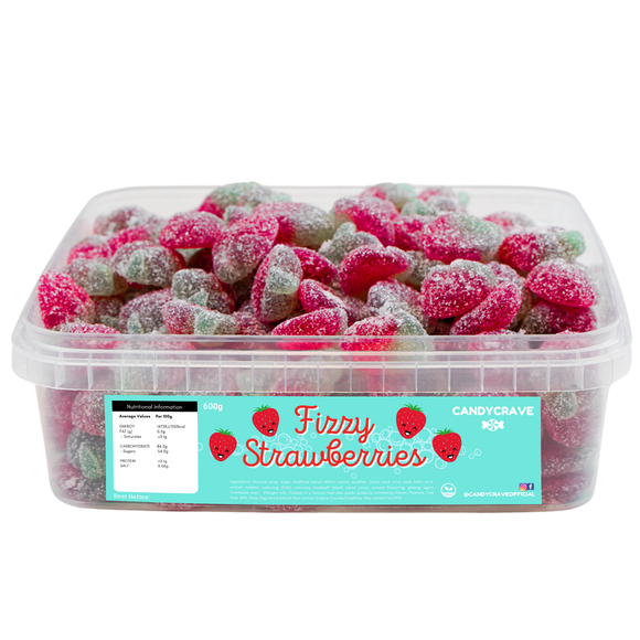 Fizzy Strawberries Tub 600G