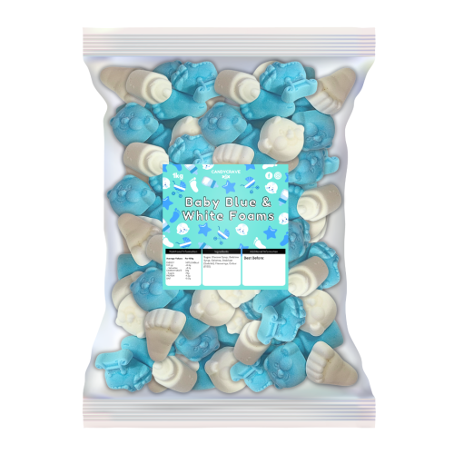 Candycrave Baby Blue & White Foam Mix 1kg