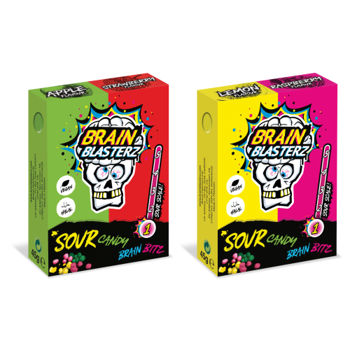 Brain Blasterz Sour Candy Bitz XXL 12x144g