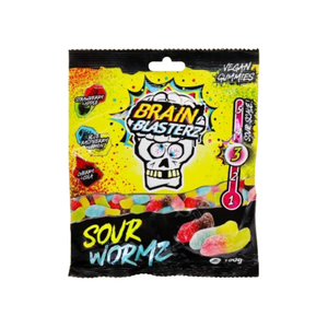 Brain Blasterz Sour Wormz Bag 16x100g