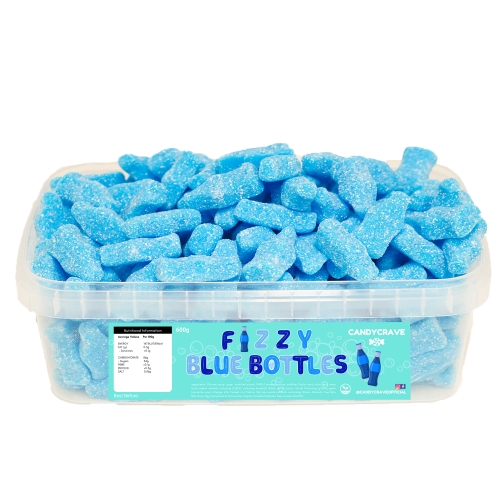 Candycrave Fizzy Blue Bottles Tub 600g