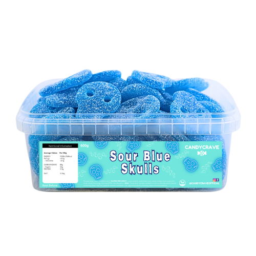 Candycrave Fizzy Blue Skulls Tub 600g