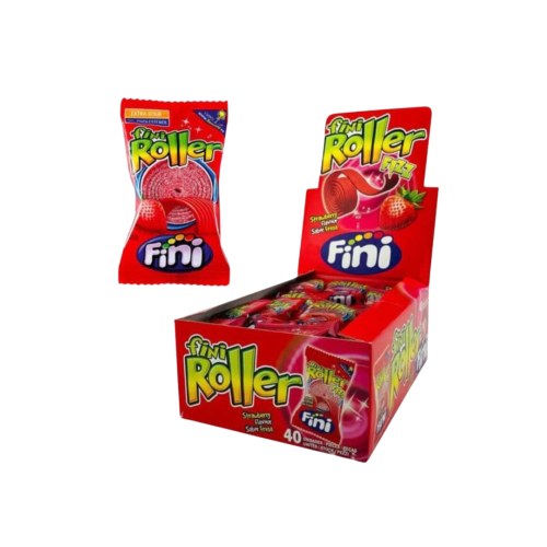 Fini Fizzy Strawberry Rollers 40x20g