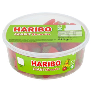 Haribo Giant Strawberries Tub 825g 75 Count