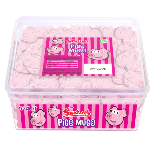 Swizzels Pigs Mugs Tub 120 Count