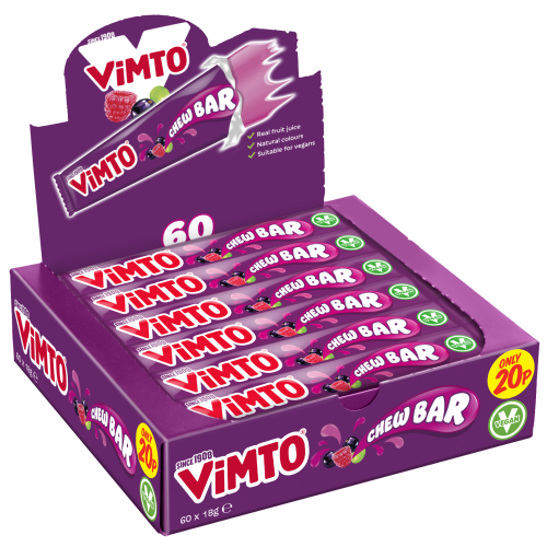 Swizzels Vimto Chew Bar 20p PMP 60x18g