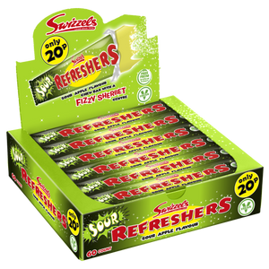 Swizzels Refreshers Sour Apple Bar 20p PMP 60x18g