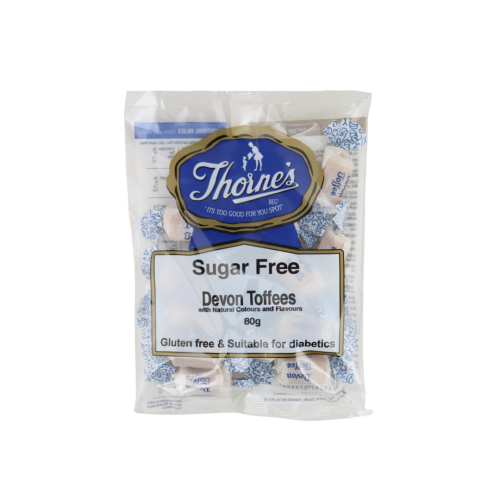 Thornes Sugar Free Devon Toffee 12x80g