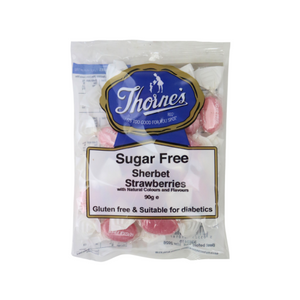 Thornes Sugar Free Strawberry Sherbets 12x90g