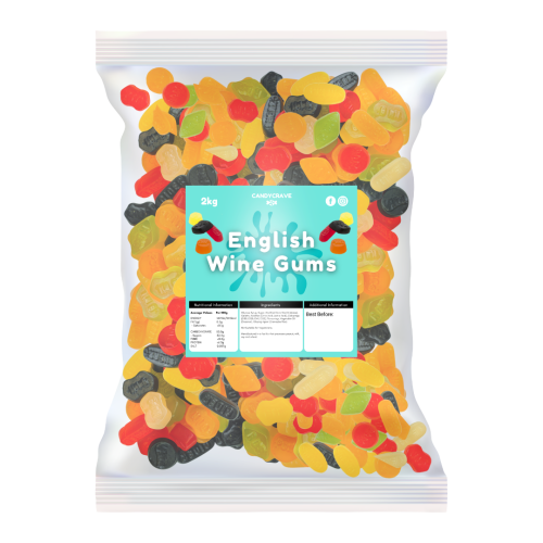 Candycrave English Wine Gums 2kg