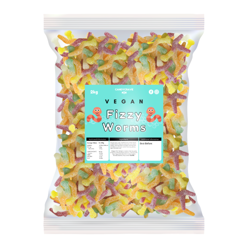 Candycrave Vegan Fizzy Worms 2kg