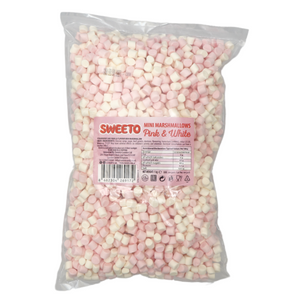 Sweeto Mini Pink & White Marshmallows 1kg