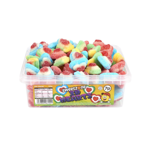 Sweetzone Fizzy 3D Hearts 700g Tub