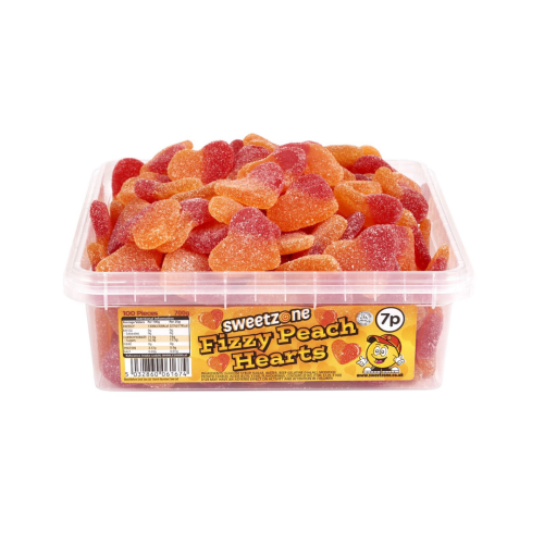 Sweetzone Fizzy Peach Hearts 700g Tub