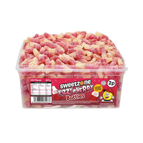 Sweetzone Tub Fizzy Cherry Bottles 805g