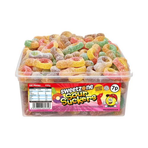 Sweetzone Sour Suckers 800g Tub