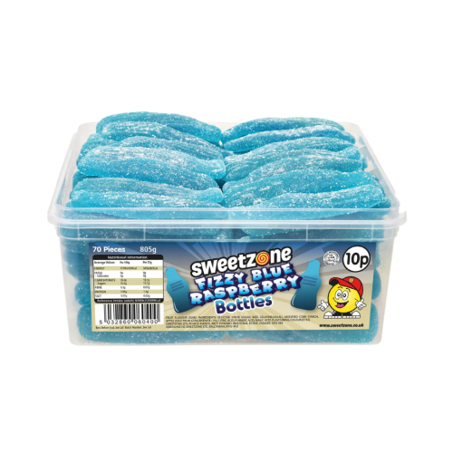 Sweetzone Giant Fizzy Blue Raspberry Bottles 805g Tub