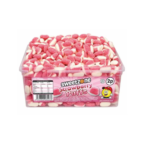 Sweetzone Strawberry Puffs 805g Tub