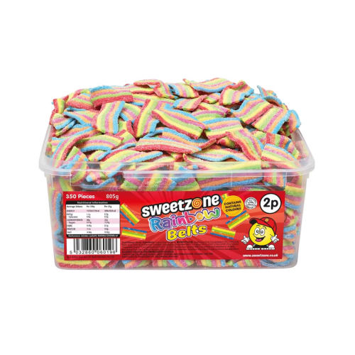 Sweetzone Rainbow Belts 805g Tub