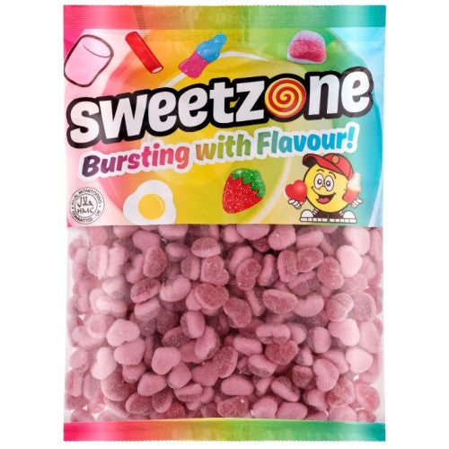 Sweetzone Fizzy Strawberry Hearts 1Kg