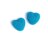 Vidal Jelly Filled Shiny Blue Hearts Tub 150 Count