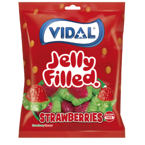 Vidal Jelly Filled Strawberries 14x90G