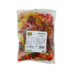 Yummy Gummy Oily Worms 1kg