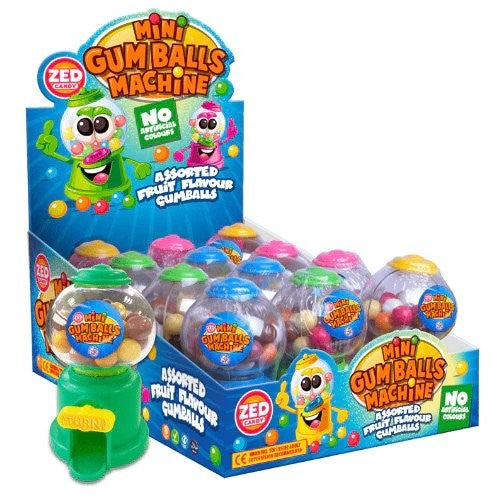 Zed Candy Mini Gum Balls Machine 12 Count