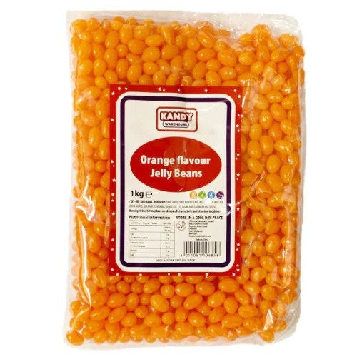 Orange Single Colour Jelly Beans 1kg