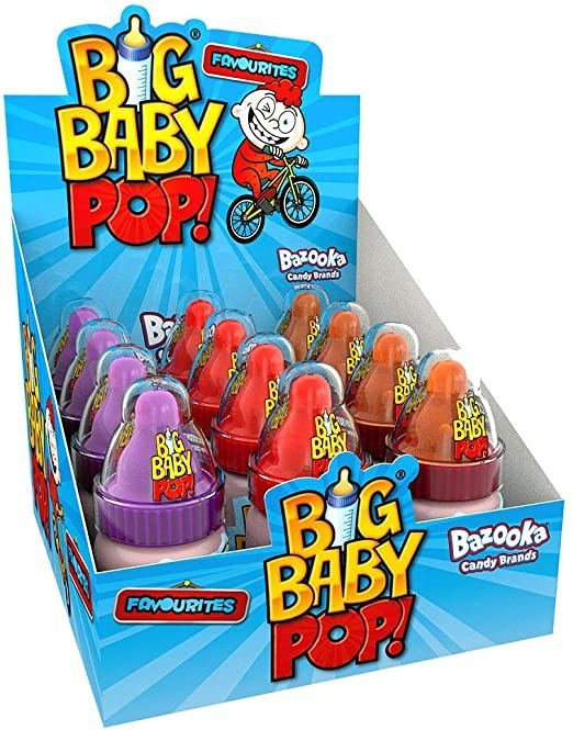 Big Baby Pops Favourites (Bazooka) 12 Count