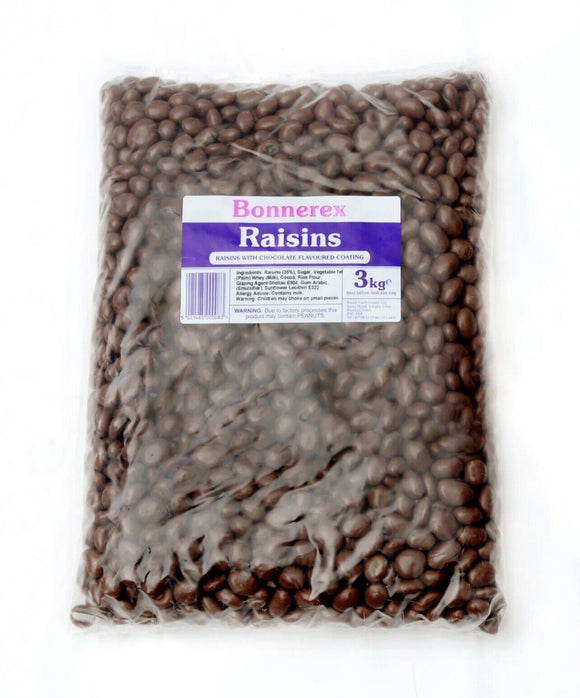 Chocolate Flavour Coated Raisins (Bonnerex) 3KG