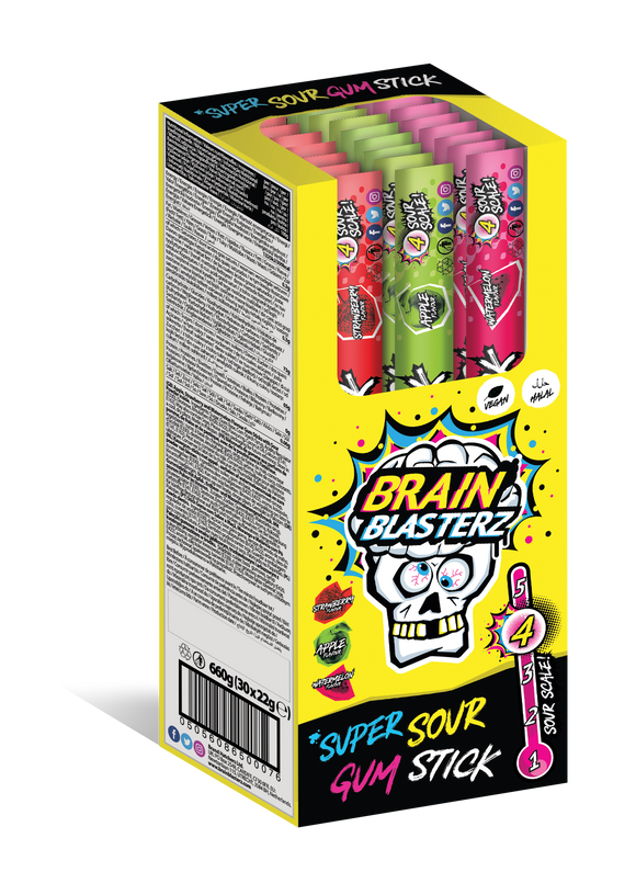 Brain Blasterz Sour Gum Stick 30X22G