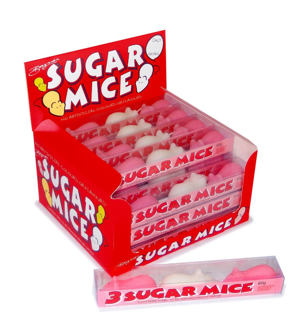 Pink & White Sugar Mice (BOYNES) 20X3 Pack