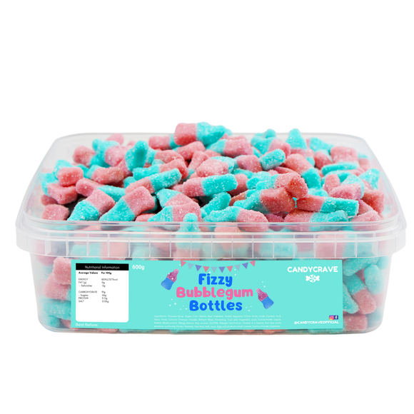 Fizzy Bubblegum Bottles Tub 600G