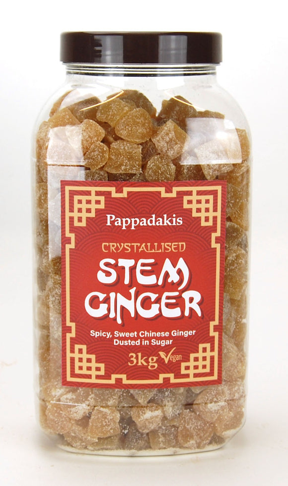 Pappadakis Crystallised Ginger Jar 3KG
